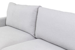 Barclay Fabric 3 Seater Sofa Light Grey 214X98X88Cm