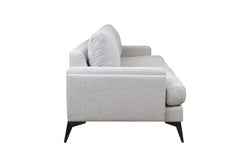 Barclay Fabric 3 Seater Sofa Light Grey 214X98X88Cm