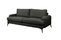 Barclay Fabric 3 Seater Sofa Dark Grey 214X98X88Cm