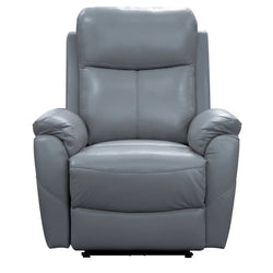 Camden Gunmetal Leather 3-Seater Lounge Set with 2 Electric Recliners
