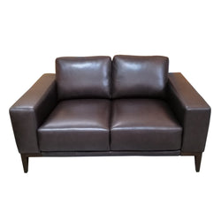Camin Leather 2-Seater Sofa – Chocolate (156 x 97.5 x 83.5 cm)
