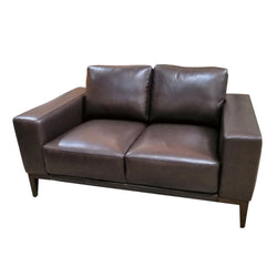 Camin Leather 2-Seater Sofa – Chocolate (156 x 97.5 x 83.5 cm)