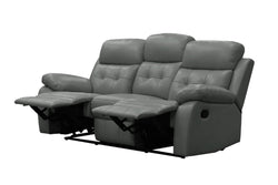 Cosmic 3-Seater Sofa with 2 Recliners & 2 Single Recliner Chairs – Grey Fabric Set