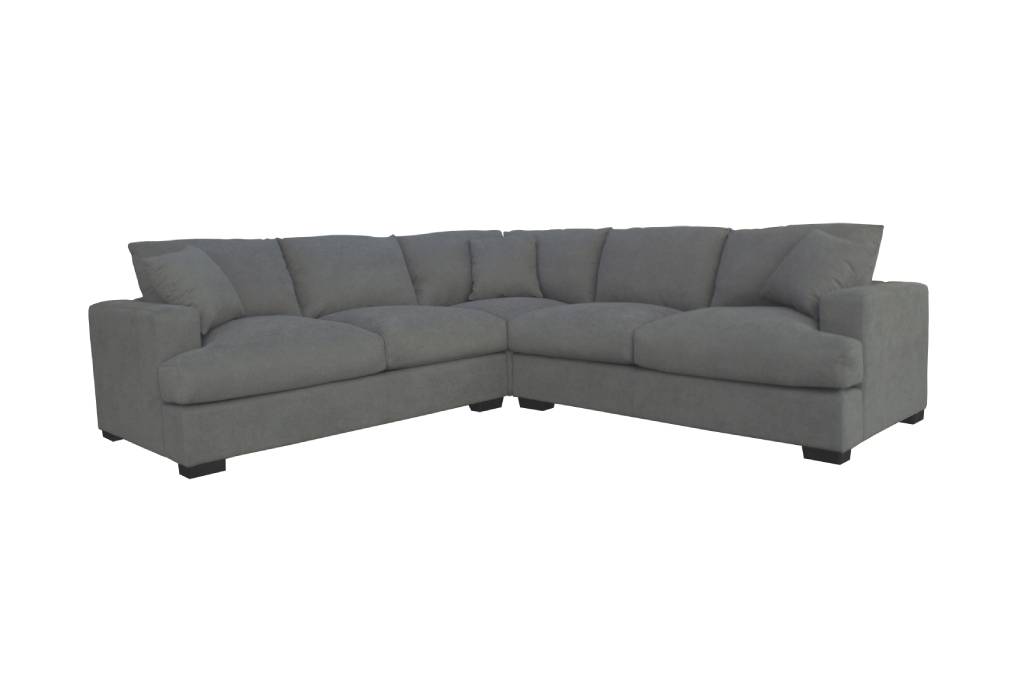 Hastings Corner Modular Lounge with Feather Seats – Grey