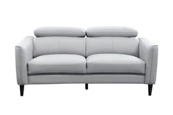 Madison Leather 2 Seater Sofa- Silver W174 x D107 x H77/97 Cm