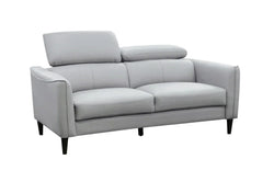 Madison Leather 2 Seater Sofa- Silver W174 x D107 x H77/97 Cm