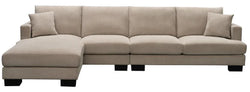 FC Sydney Fabric 4 Seater Corner Sofa Lounge With 2 Pillows & Ottomon