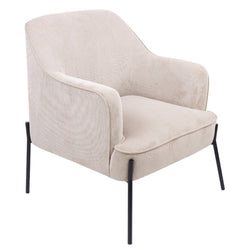 FC Armchair Fabric Silver Grey with Black Legs 71.5x77x82.5 Cm