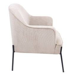 FC Armchair Fabric Silver Grey with Black Legs 71.5x77x82.5 Cm