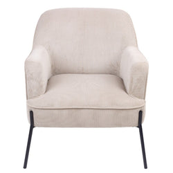 FC Armchair Fabric Silver Grey with Black Legs 71.5x77x82.5 Cm
