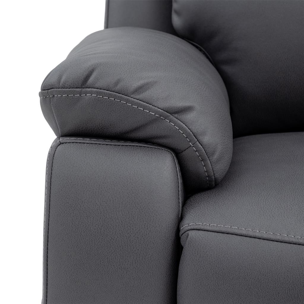 William 6 Piece Corner Modular Lounge with 2 Manual Recliners – Licorice