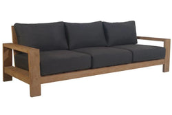 Marrakesh Outdoor 3 Seater Sofa Dark Charcoal W237 x D89 x H75 Cm