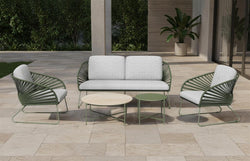 Peacock 5-Piece Outdoor Lounge Sofa Set – Moss Green