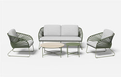 Peacock 5-Piece Outdoor Lounge Sofa Set – Moss Green