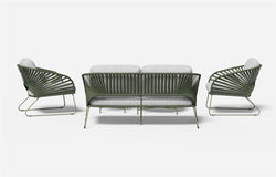 Peacock 5-Piece Outdoor Lounge Sofa Set – Moss Green
