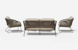 Peacock 5-Piece Outdoor Lounge Sofa Set – Mocha & Beige