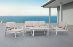 Reed 4 Piece Outdoor Lounge Set – Cream