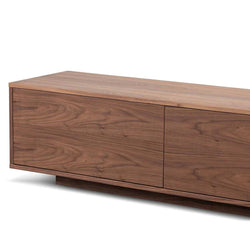 Wagon 2.3m Wooden TV Entertainment Unit - Walnut - Furniture Castle