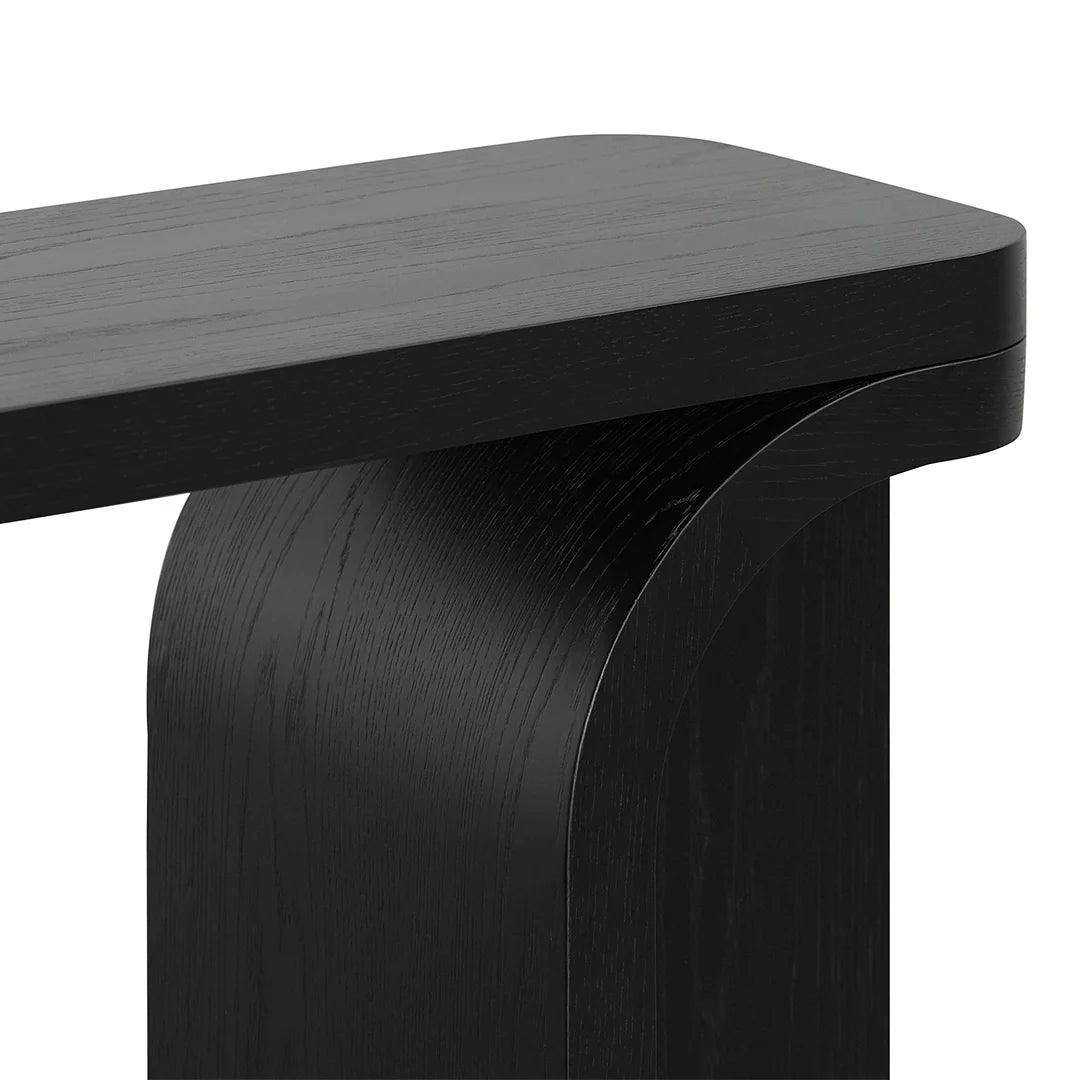 Waterfall Bliss 1.5m Console Table - Black Oak - Furniture Castle