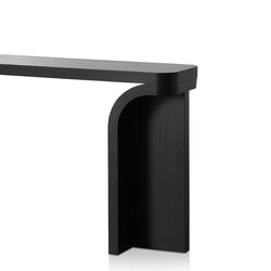 Waterfall Bliss 1.5m Console Table - Black Oak - Furniture Castle