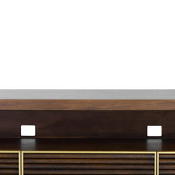 Wooden 2m TV Entertainment Unit - Walnut - Furniture Castle
