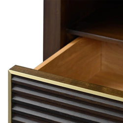 Wooden 2m TV Entertainment Unit - Walnut - Furniture Castle